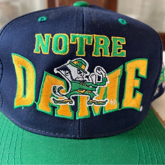 Vintage 1990’s Notre Dame Leprechaun Snapback Hat - Picture 2 of 9